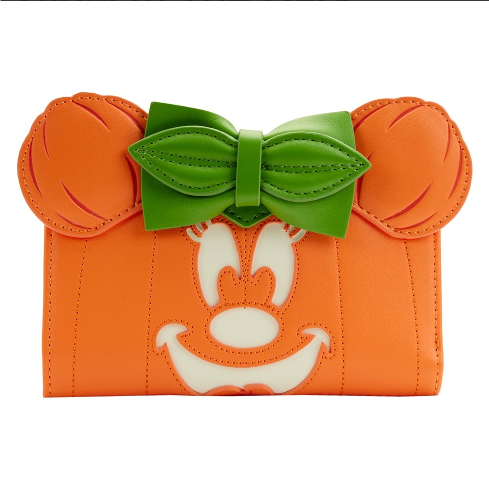 🎃PRICE FIRM🎃 Loungefly Disney Minnie Mouse Pumpkin Glow-In-The-Dark Flap
Wallet